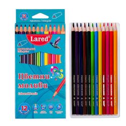 Цветни моливи  ЛАРЕД  12цв. ТРИЪГЪЛНИ