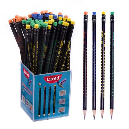 Молив  триъгълен с гума ЛАРЕД НВ ЧЕРЕН