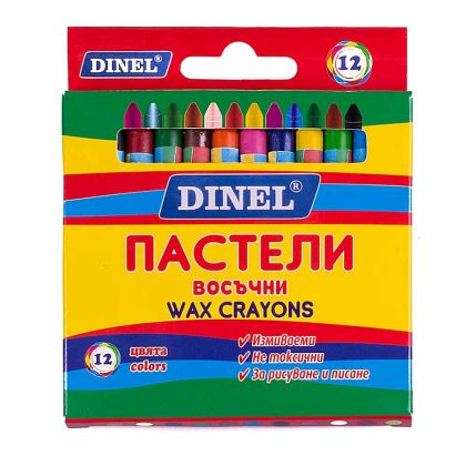 Пастели  восъчни  ДИНЕЛ  12цв
