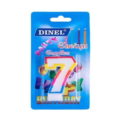 Свещи ЦИФРИ  на Блистер  №7