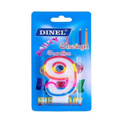 Свещи ЦИФРИ  на Блистер  №9