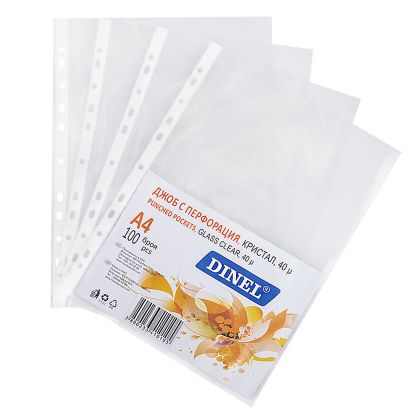 Джоб   ДИНЕЛ  А4  100бр КРИСТАЛ  40 микрона