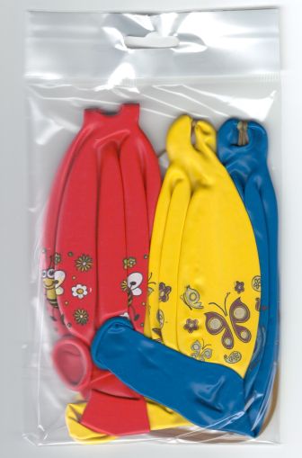 Балон  Топка с ластик 3броя в плик