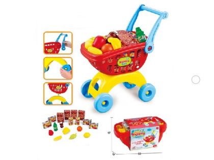 Количка за пазаруване 18 части  ЧЕРВЕНА