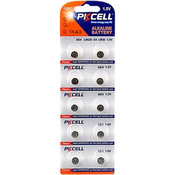 Батерия PKCELL Алкални  10бр бл.   AG-4  LR626