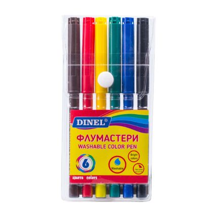 Флумастри ДИНЕЛ  6 цвята