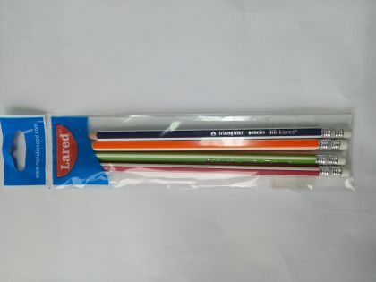 Моливи ЛАРЕД с гума КЛАСИК 4бр в плик