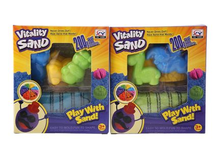 Кинетичен пясък  200гр + 4 форми в кутия