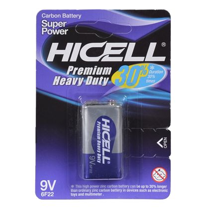 Батерия HICELL PREMIUM 9V  6F22 1бр бл.