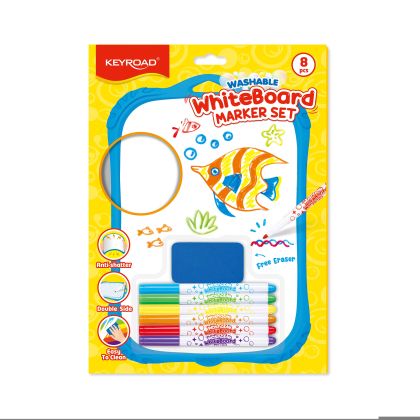 Бяла дъска КЕЙРОУД + 6 маркера и гъба KR973018