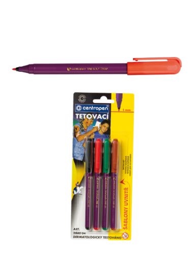 Маркер ЦЕНТРО  ТАТУ   4цв с шаблони   !!!