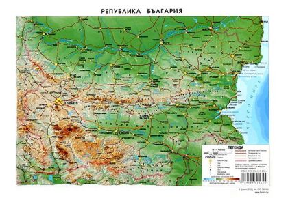 Карта  РЕЛЕФНА  ГОЛЯМА 45/60   !!!