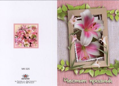 Картички МИНИ  ПЕНТАГРАМ К-т 10бр.  МК 025