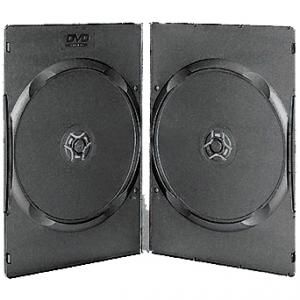 Кутия  за  ДВД  ДВОЙНА  ЧЕРНА 14мм.  !!!