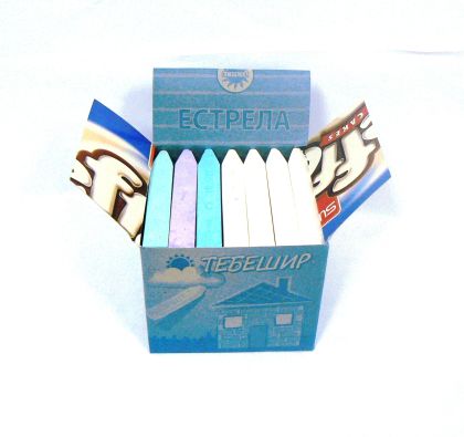 Тебешир  Бял  42бр.  ЕСТРЕЛА   !!!