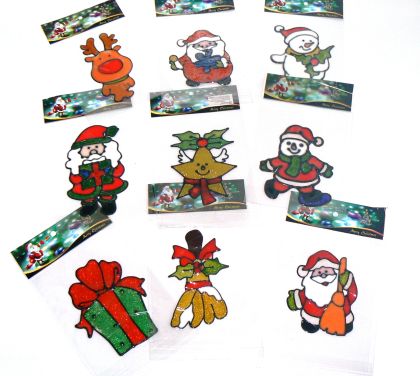 Коледна украса СТИКЕР ОБЕМЕН за стъкло