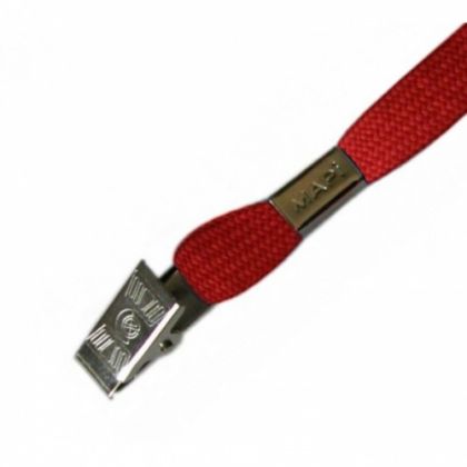 Лента МАПИ за бадж с мет. клипс ЧЕРВЕНА   !!!
