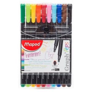 Тънкописец МАПЕД 0.4мм   КОМПЛЕКТ 10цв.   !!!