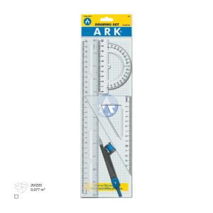 Комплект за чертане + пергел  АРК  30см  №025-9