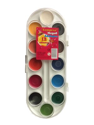 Боя водна МЕДЕН  12цв. ЕСТРЕЛА ТВЪРДА КУТИЯ  !!!