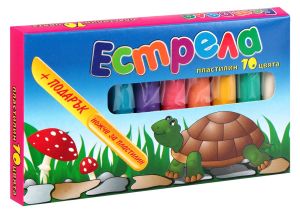 ПЛАСТИЛИН 10цв. в кутия  200гр. БГ ***