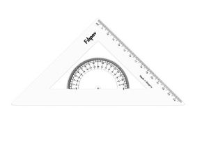 Триъгълник  с транспортир ФИЛИПОВ 45/220
