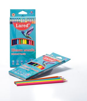 Цветни моливи ЛАРЕД 12цв дълги