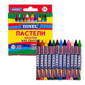 Пастели  восъчни  ДИНЕЛ  12цв