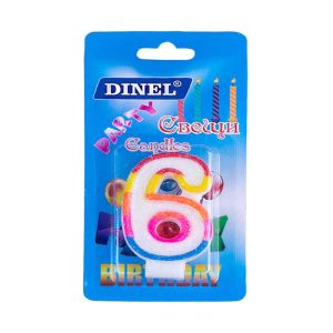 Свещи ЦИФРИ  на Блистер  №6