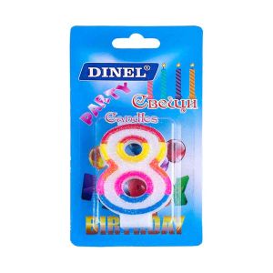 Свещи ЦИФРИ  на Блистер  №8