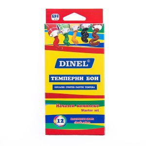 Темперна бои  12цв.в Туби 6мл  ДИНЕЛ