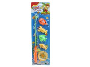 Въдица с 4 рибки и кепче на картон