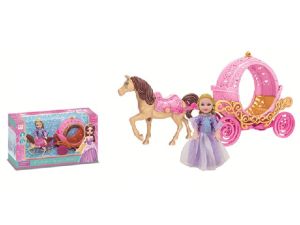 Каляска в кутия  + кукла с батерии  №031С