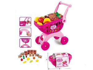 Количка за пазаруване 18 части РОЗОВА