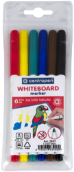 Маркер ЦЕНТРО за бяла дъска 6 цв. КОМПЛЕКТ  !!!