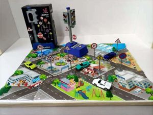 Светофар + знаци и коли в кутия с батерии  !!!