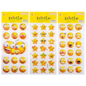 Стикери обемни  ЕМОТИКОНИ 13/24см