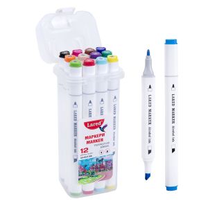 Маркери  АЛКОХОЛНИ 12цвята ЛАРЕД