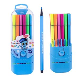 Флумастри ЛАРЕД 12 цвята в ПВЦ кутия