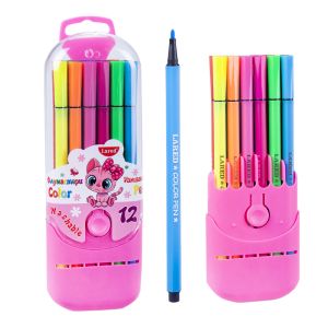 Флумастри ЛАРЕД 12 цвята в ПВЦ кутия