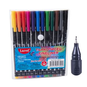 Тънкописец  ЛАРЕД  0.4мм  12 цвята КОМПЛЕКТ