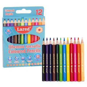 Цветни моливи  ЛАРЕД 12цв. КЪСИ КЛАСИК