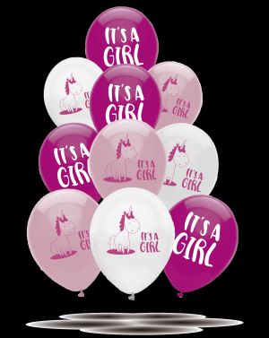 Балон  10бр  IT S A GIRL UNICORN 11693  !!!