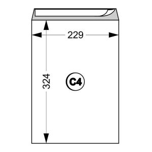 Плик  БЯЛ  С4  229/324  СМЗЛ за 50бр. в пакет