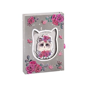 Тефтер ДНЕВНИК в кутия  с ключе №2208  КОТЕНЦЕ