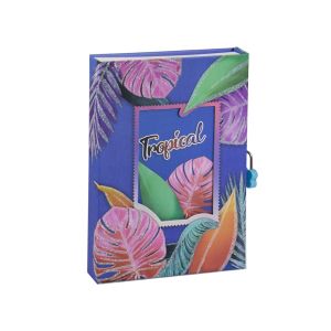 Тефтер ДНЕВНИК в кутия  с ключе №2210  TROPICAL