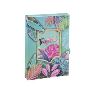 Тефтер ДНЕВНИК в кутия  с ключе №2210  TROPICAL