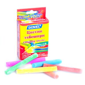 Тебешир 12броя  БЕЗПРАХОВ  ДИНЕЛ