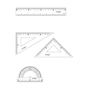 Комплект за чертане КЕЙРОУД KR972850 20см 4 ч.
