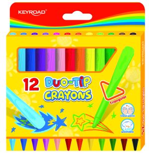KEYROAD Пластични пастели 12 цвята - творете с лекота!